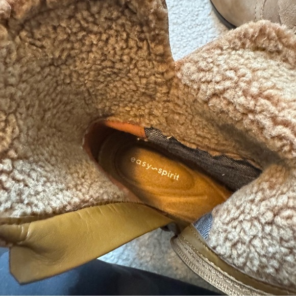Easy Spirit Sherpa Lined Suede Ankle Booties - Picture 4 of 7